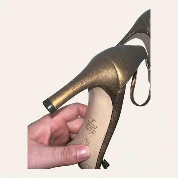 Women’s ANTONIO MELANI HEELS OPEN TOES STRAPS ACROSS STRAP AROUND ANKLE SZ 6.5 - Picture 11 of 11